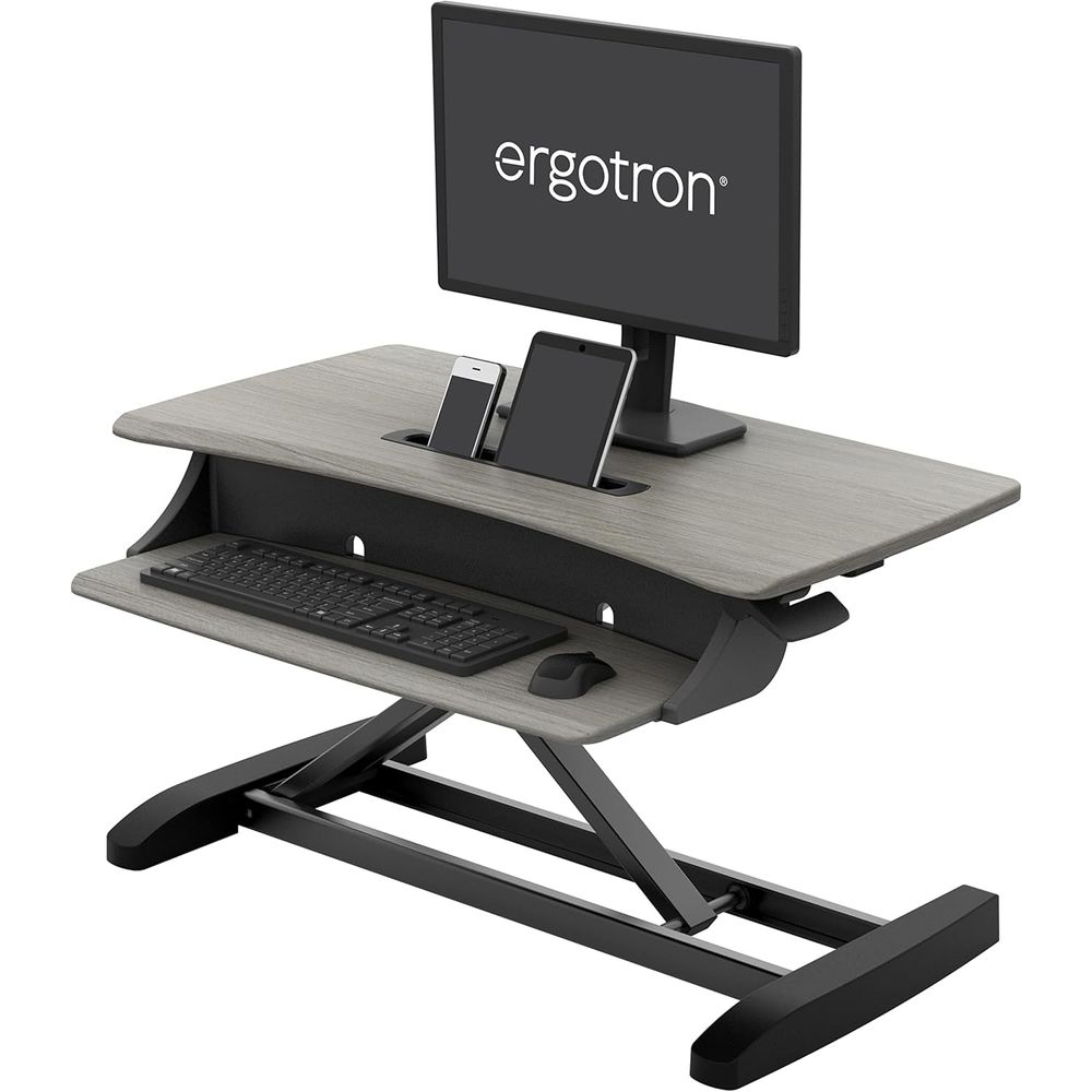 Laptop Stand Bamboo - Mini Small Standing Desk Converter, Laptop