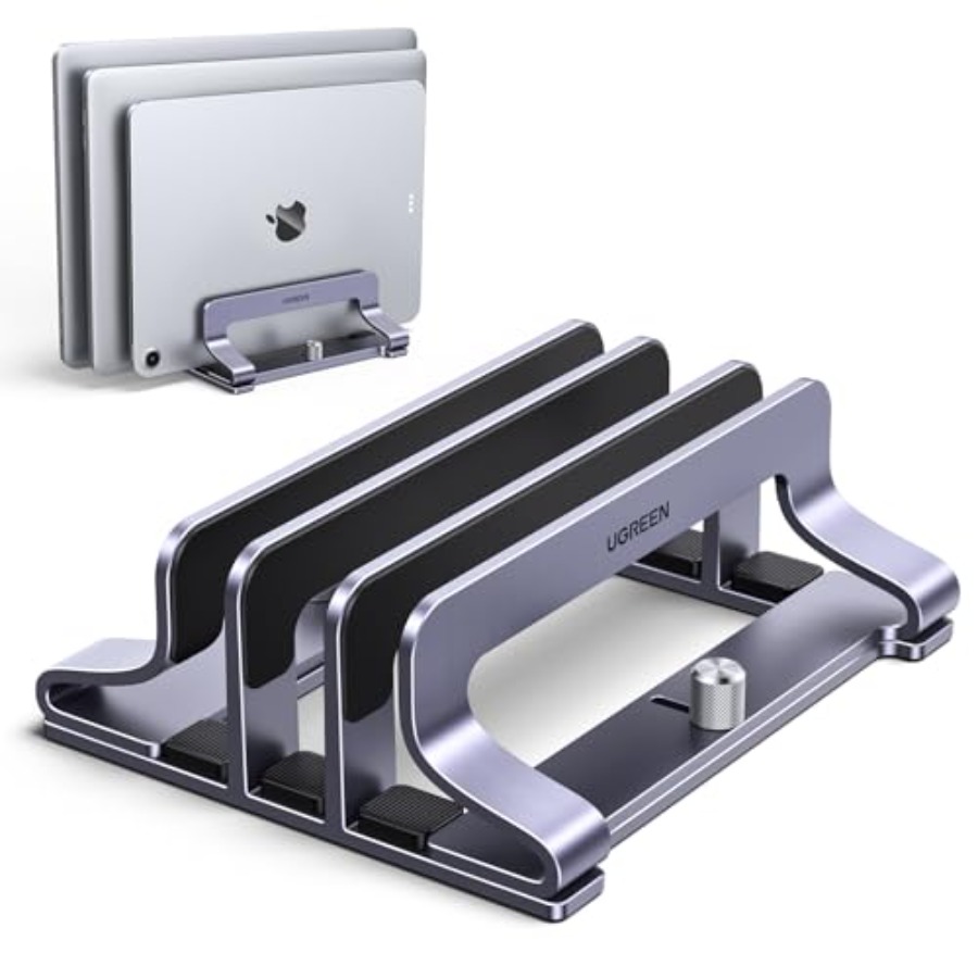 Laptop Stand Bamboo - Vertical Laptop Stand Holder Desk Compatible