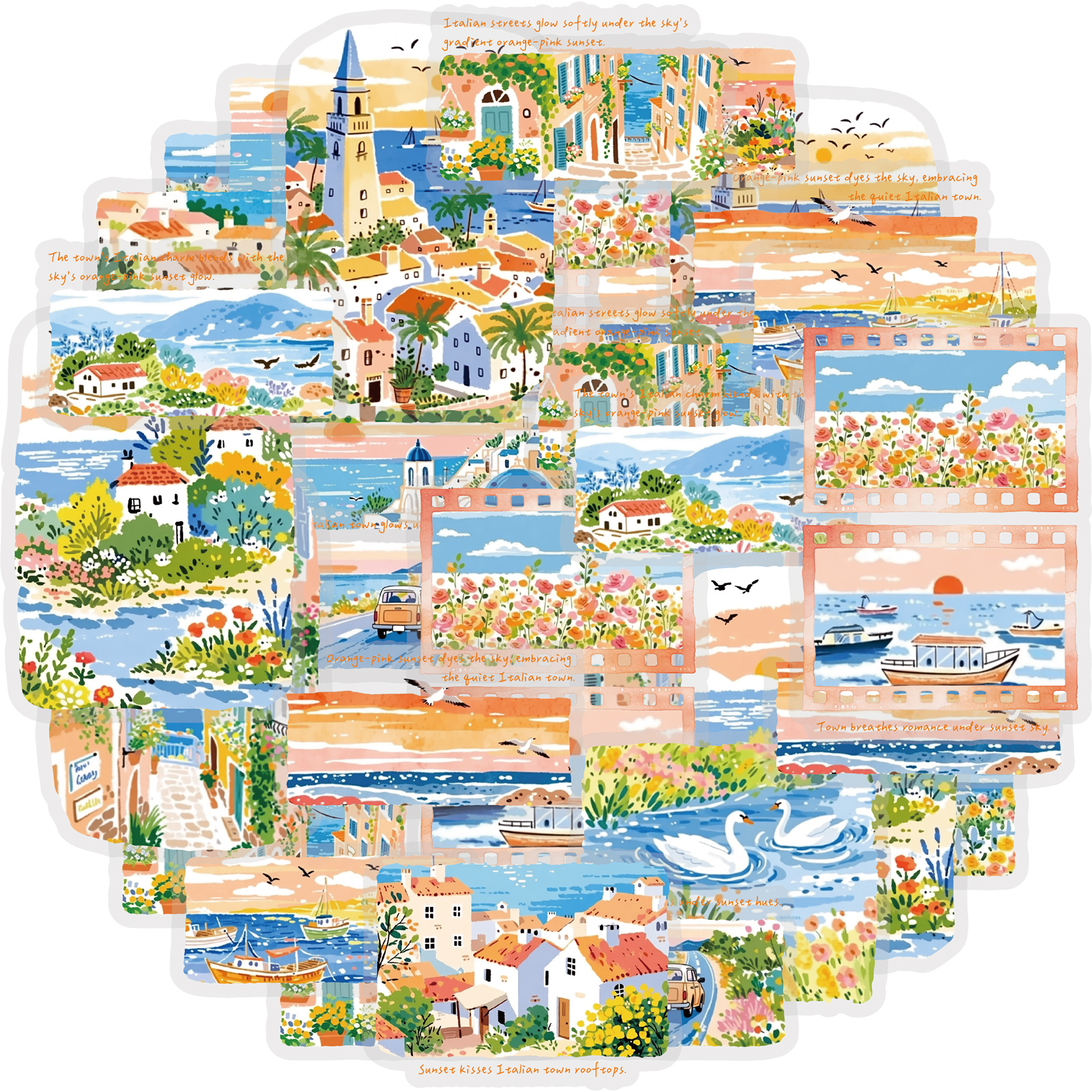 Tech Office Accessories - Etori Life Fresh Seaside Travel Stickers