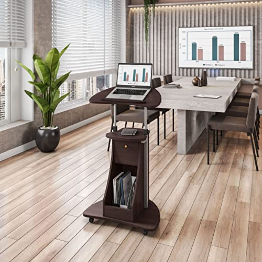 Sit-to-Stand Rolling Adjustabl - Laptop Stand Bamboo บทวิจารณ์และราคา