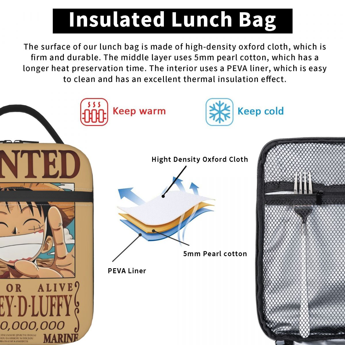 Custom Cartoon L-Luffy Wanted  - Tech Office Accessories บทวิจารณ์และราคา
