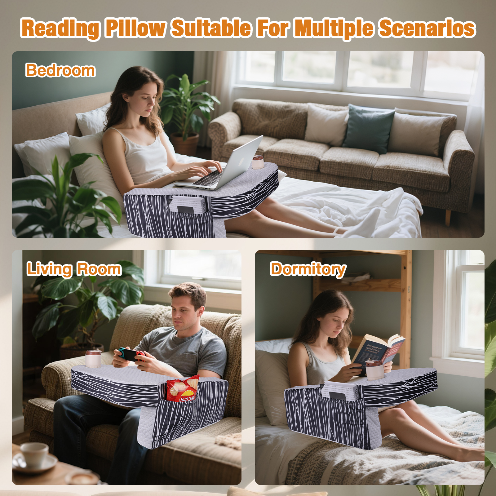 Zebra Print Reading Pillow Mem - Laptop Stand Bamboo บทวิจารณ์และราคา