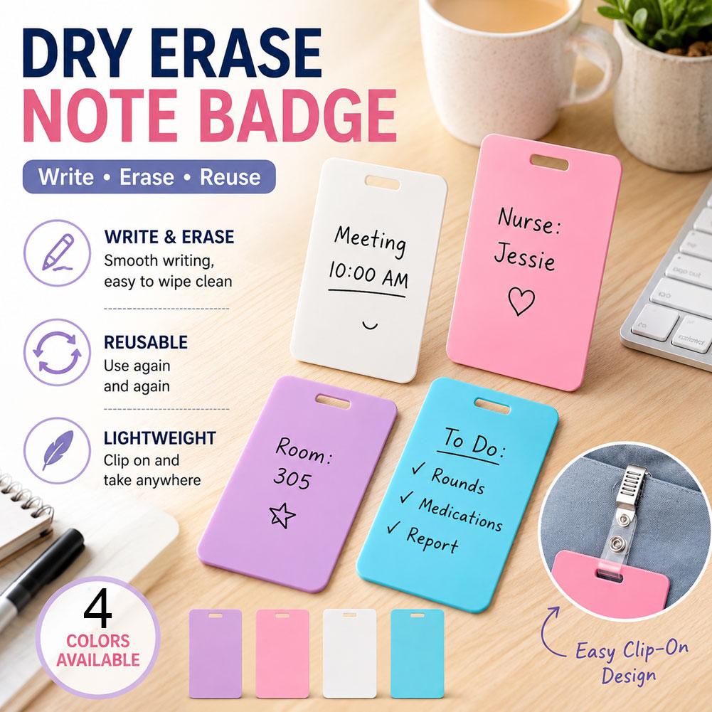 Portable Dry Erase Note Badge  - Tech Office Accessories บทวิจารณ์และราคา