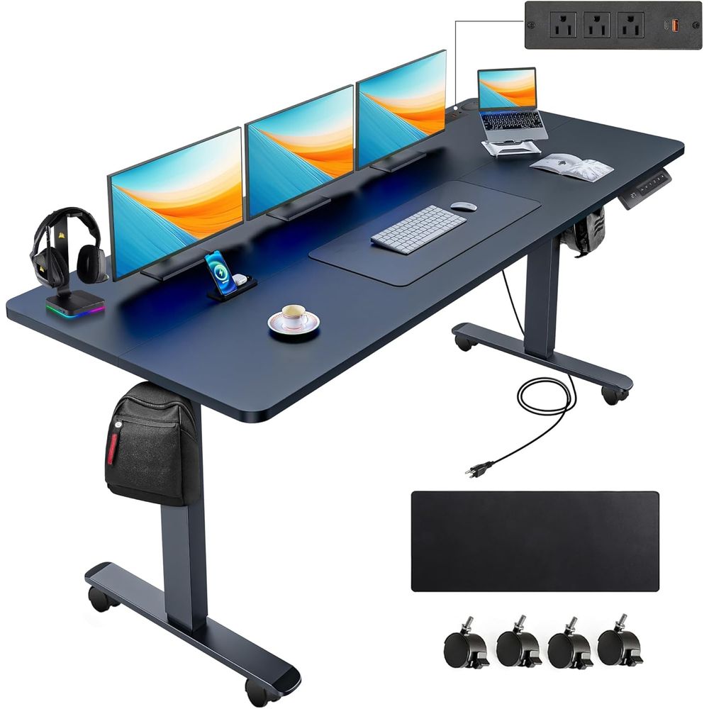 Electric Standing Desk 63 x 24 - Mouse Charging Pad บทวิจารณ์และราคา