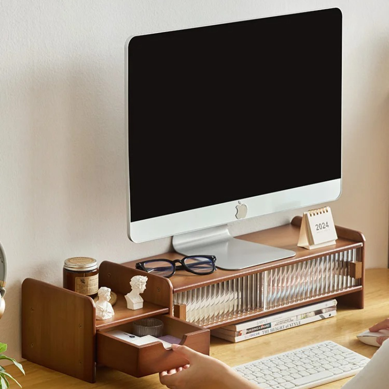 ‌Monitor Stand with Drawer-Adj - Laptop Stand Bamboo บทวิจารณ์และราคา
