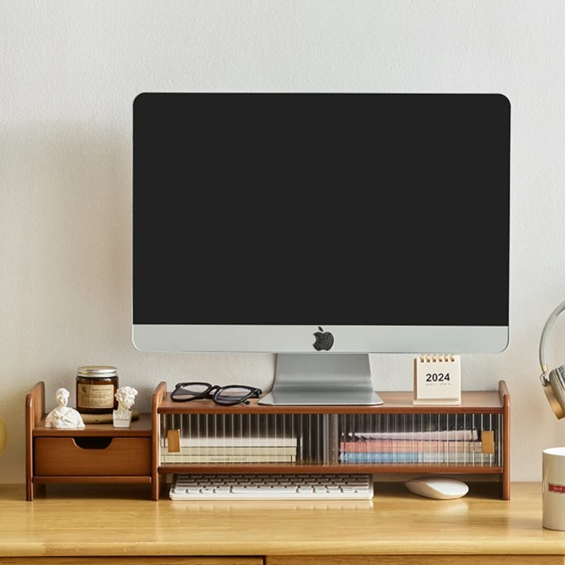 ‌Monitor Stand with Drawer-Adj - Laptop Stand Bamboo บทวิจารณ์และราคา