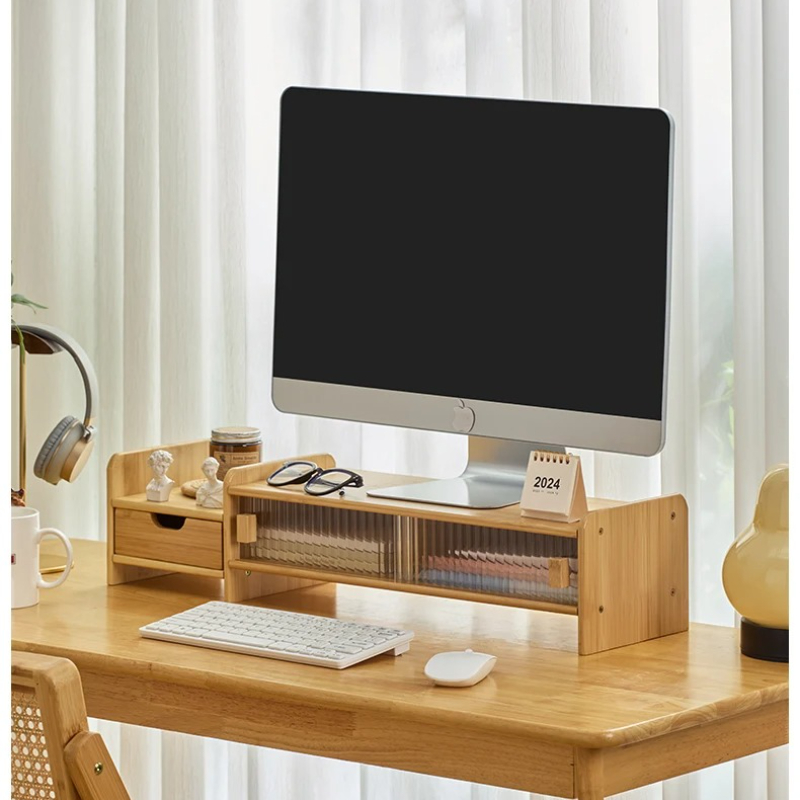 ‌Monitor Stand with Drawer-Adj - Laptop Stand Bamboo บทวิจารณ์และราคา
