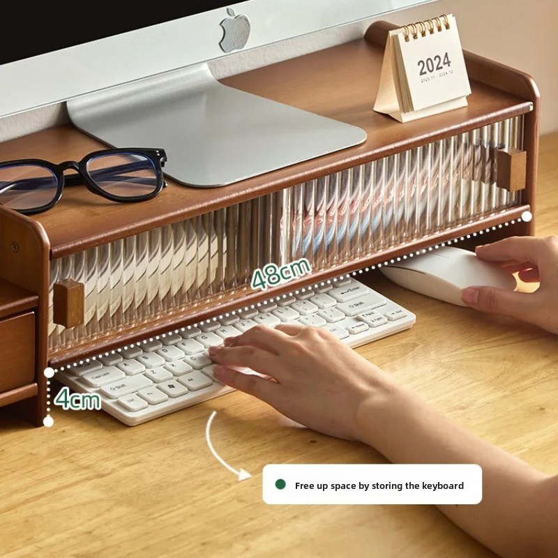 ‌Monitor Stand with Drawer-Adj - Laptop Stand Bamboo บทวิจารณ์และราคา