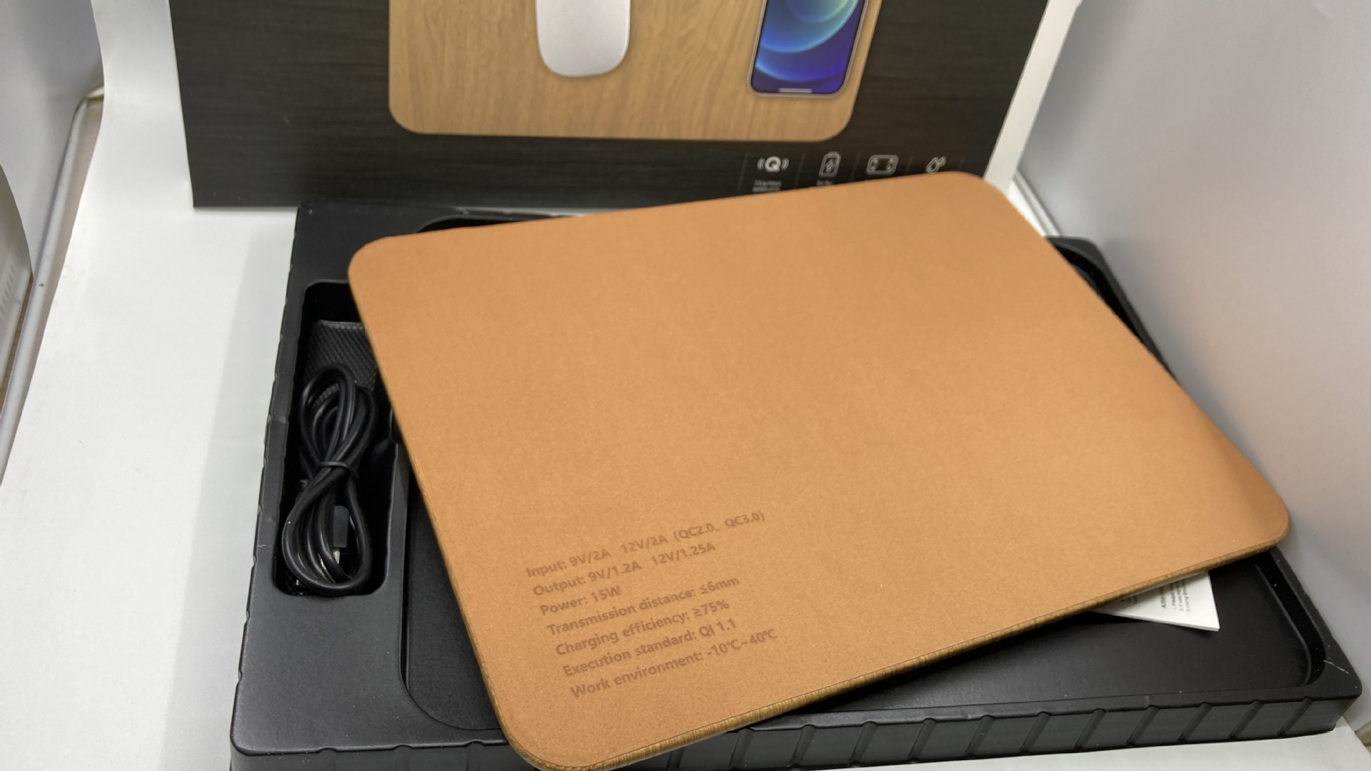 Wireless Charging Leather Mous - Mouse Charging Pad บทวิจารณ์และราคา