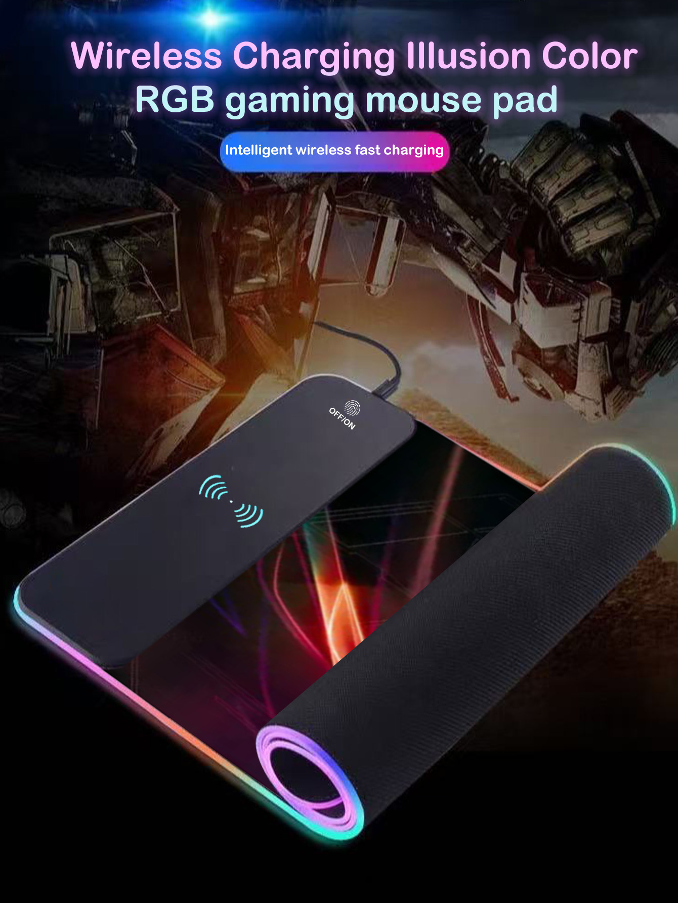 RGB Illuminated Multi - functi - Mouse Charging Pad บทวิจารณ์และราคา