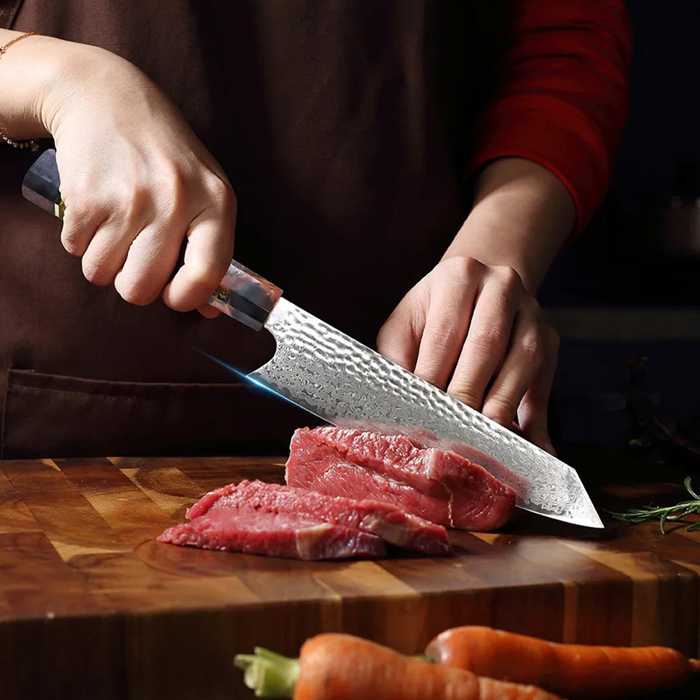 Damascus Kitchen Knife, 8 inch - High Tech Kitchen Accessories บทวิจารณ์และราคา