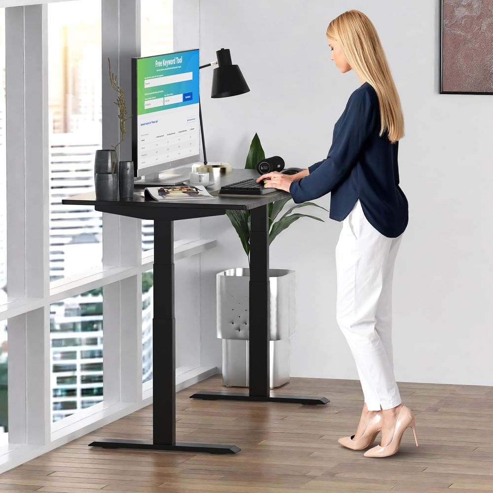 RISE UP dual motor electric st - Laptop Stand Bamboo บทวิจารณ์และราคา