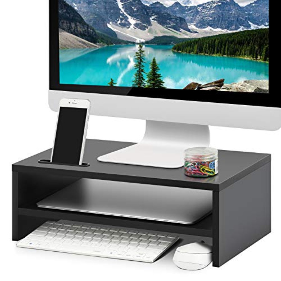 Monitor Stand Riser, 2 Pack 16 - Laptop Stand Bamboo บทวิจารณ์และราคา