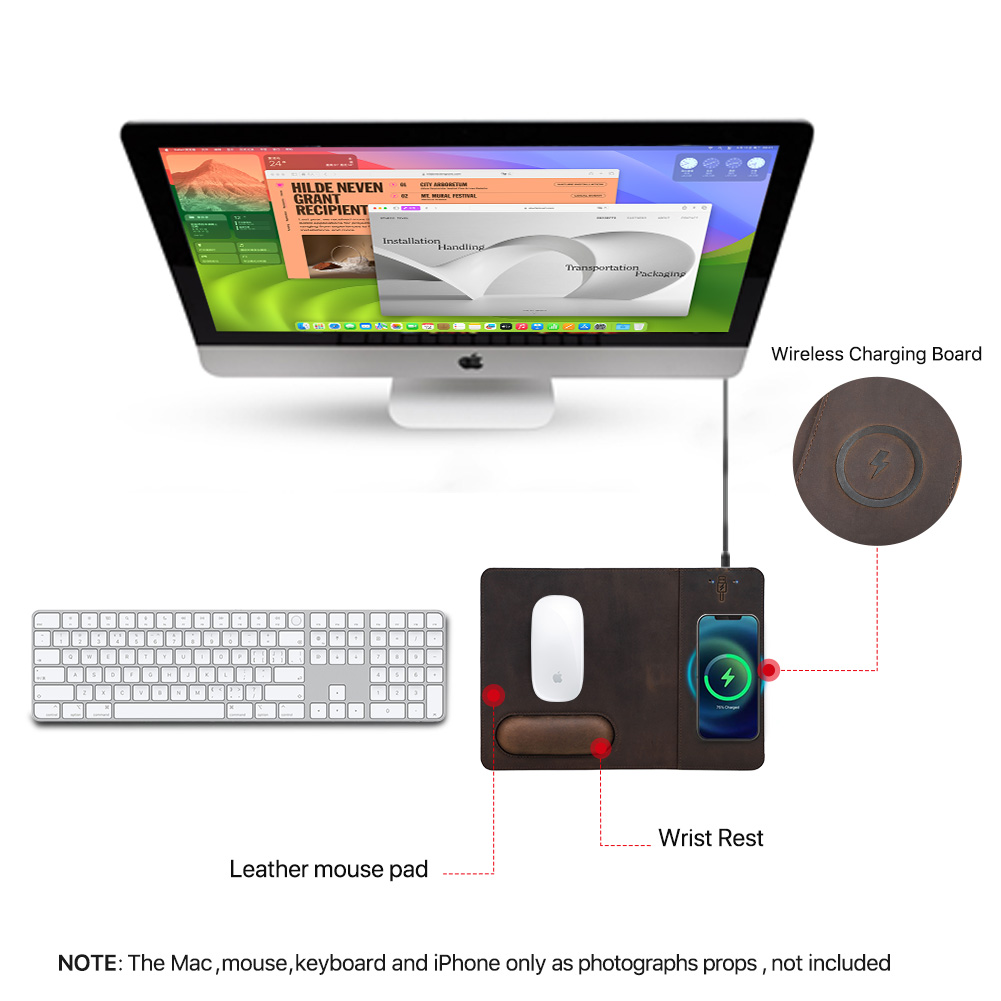 Mouse Pad with 15W Phone Wirel - Mouse Charging Pad บทวิจารณ์และราคา