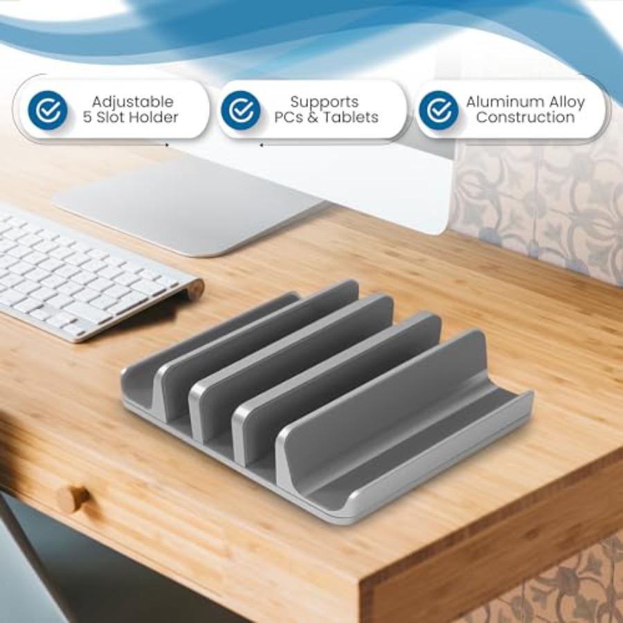 Multiple Laptop Holder Vertica - Laptop Stand Bamboo บทวิจารณ์และราคา