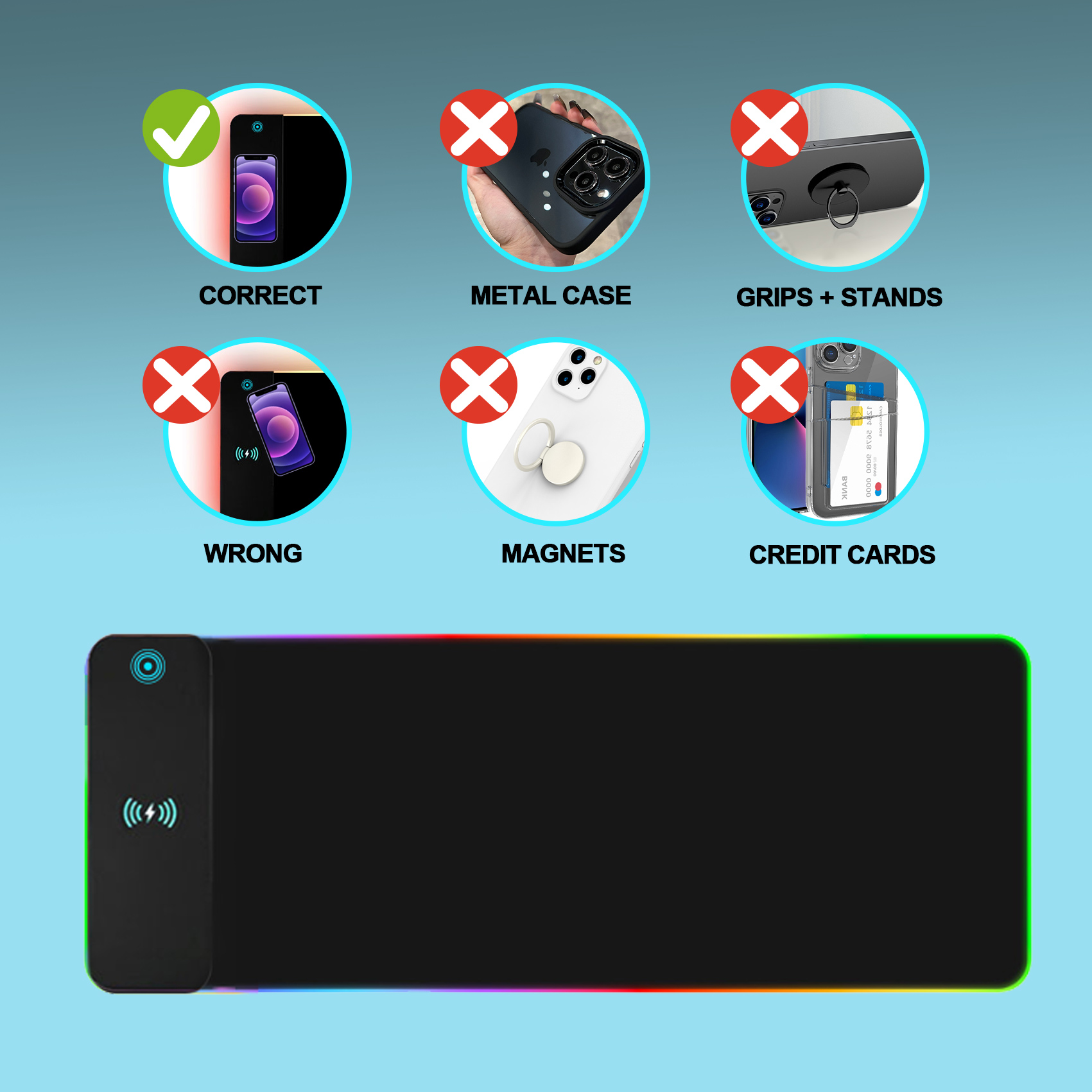 Wireless Charging RGB Gaming M - Mouse Charging Pad บทวิจารณ์และราคา